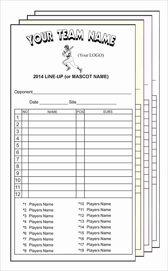 Blank Baseball Lineup Card Beautiful 25 Of Line List Template for Respiratory