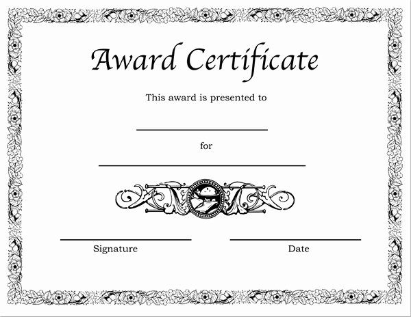 Blank Certificates to Print Inspirational Printable Award Certificate Templates