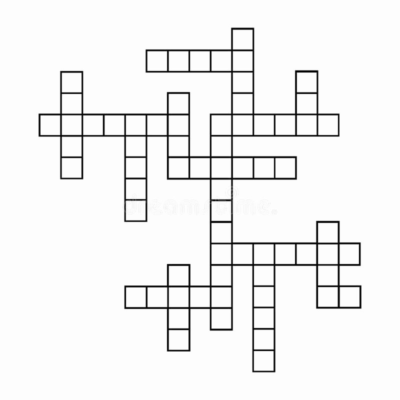 Blank Crossword Puzzle Maker Awesome Template Crossword Puzzle Stock Vector Illustration