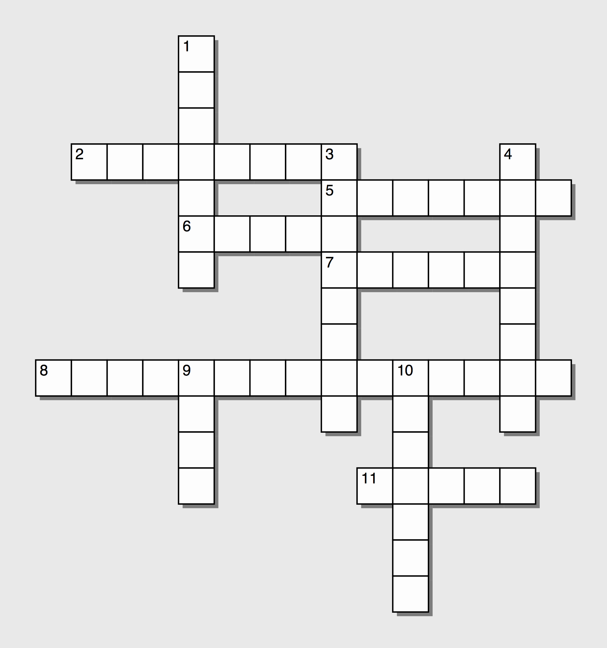 Editable Blank Crossword Puzzle Template