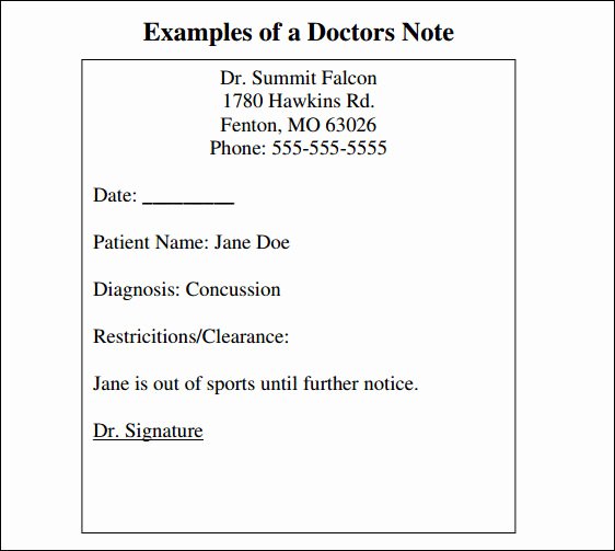Blank Doctors Note for School Fresh 8 Best Of Blank Printable Doctor Note Pdf Fake