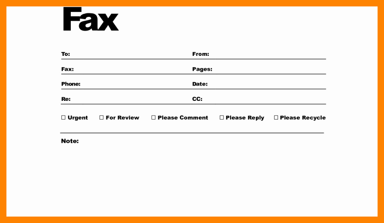 Blank Fax Cover Page Inspirational Printable Fax Cover Sheet Pdf