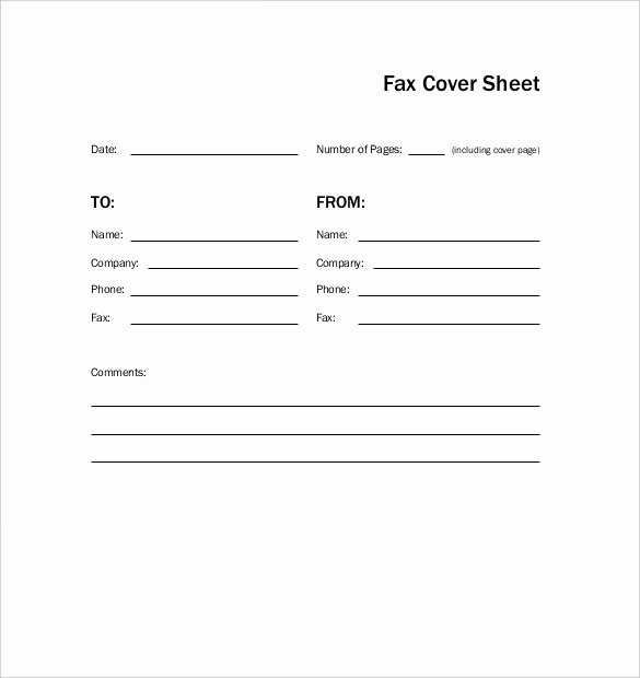 Blank Fax Cover Page Luxury Blank Fax Cover Sheet Template