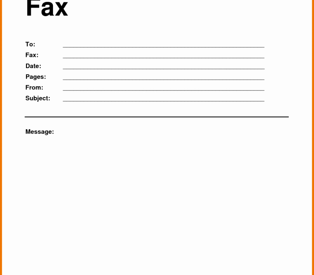 Blank Fax Cover Page New Free Printable Fax Cover Sheets Facover Sheet Template