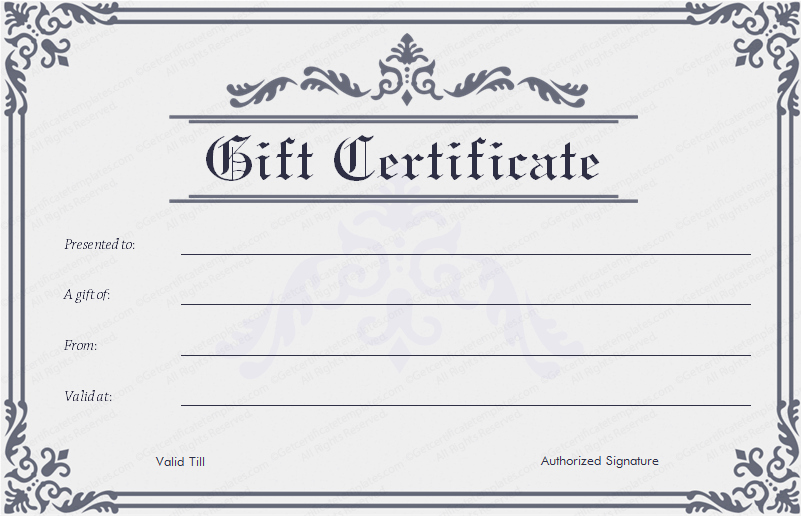 Blank Gift Certificate Template Free Inspirational Free Gift Certificate