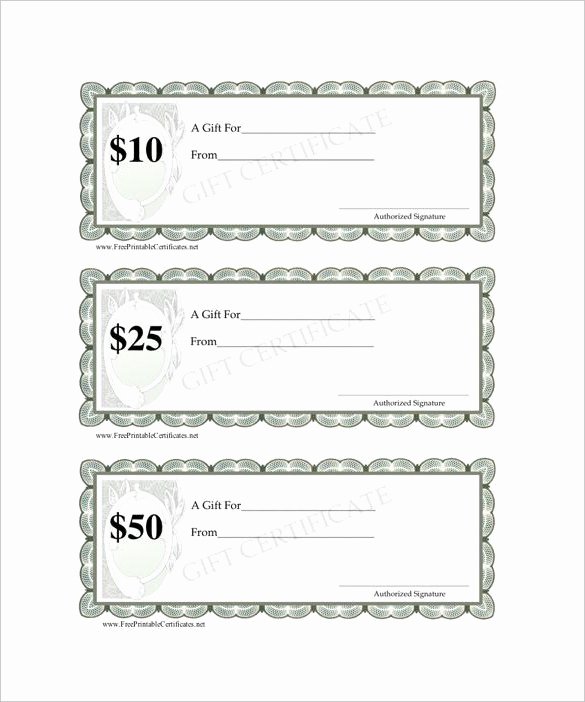 Blank Gift Certificate Template Free Inspirational Printable Fill In Certificates – Free Blank