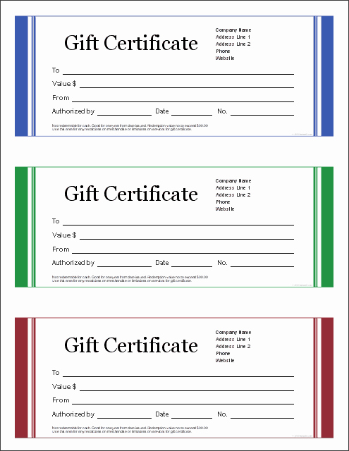Blank Gift Certificate Template Free Unique Download the Blank Gift Certificate From Vertex42