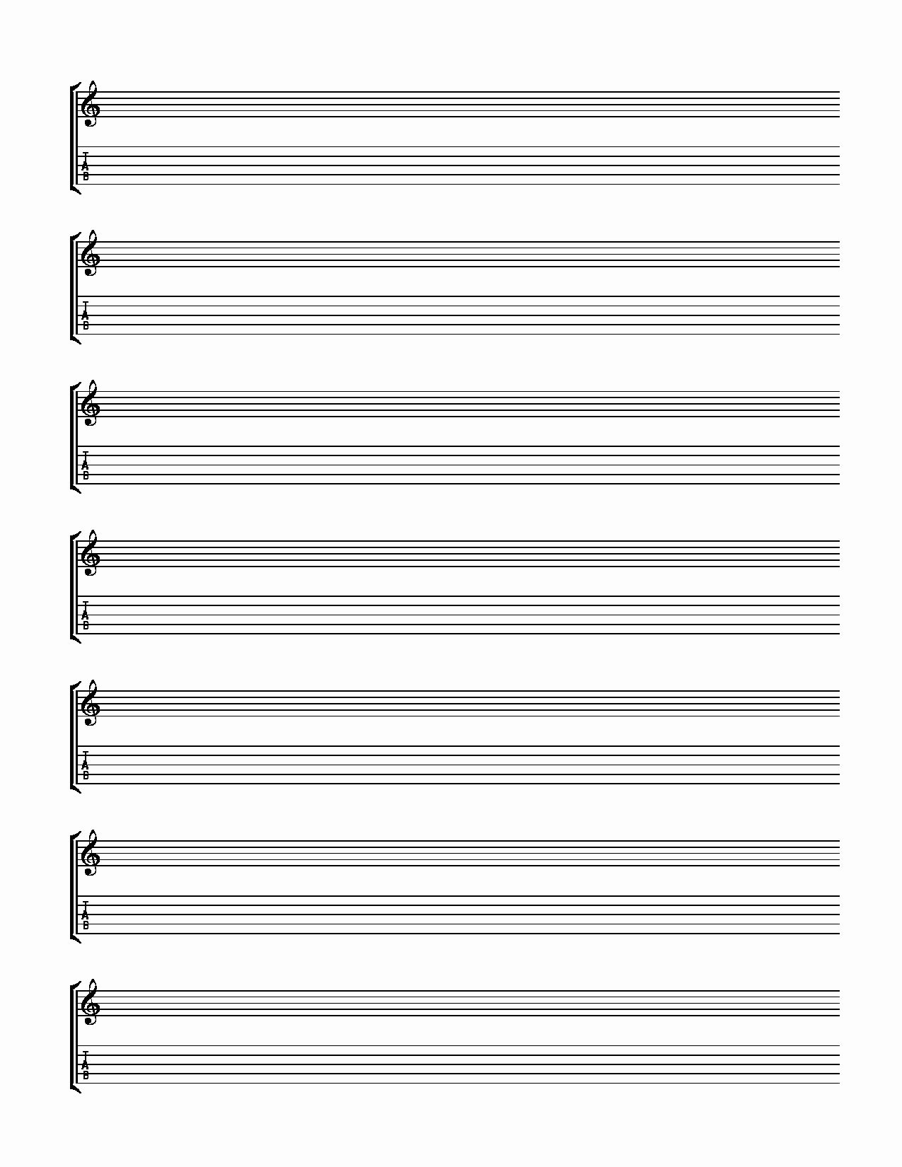 Blank Guitar Tab Lovely Print Out for Blank Banjo Tab and Notation
