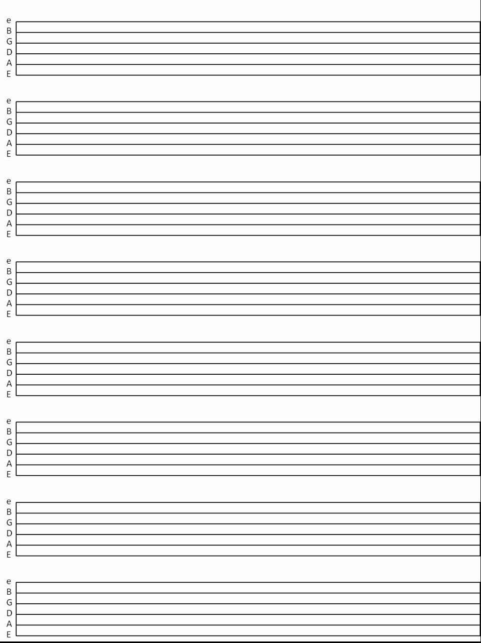 Blank Guitar Tab Unique after the Free Blank Tab Sheets You Will Find All the Bass