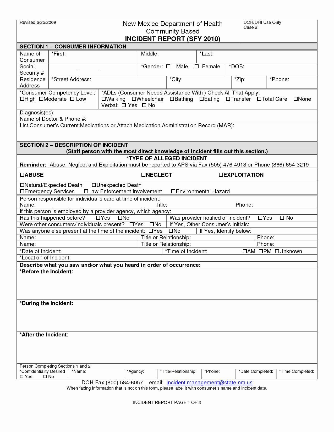 Blank Incident Report form Fresh Best S Of Free Police Incident forms Printable