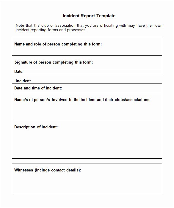 Blank Incident Report form Lovely 14 Employee Incident Report Templates Pdf Doc