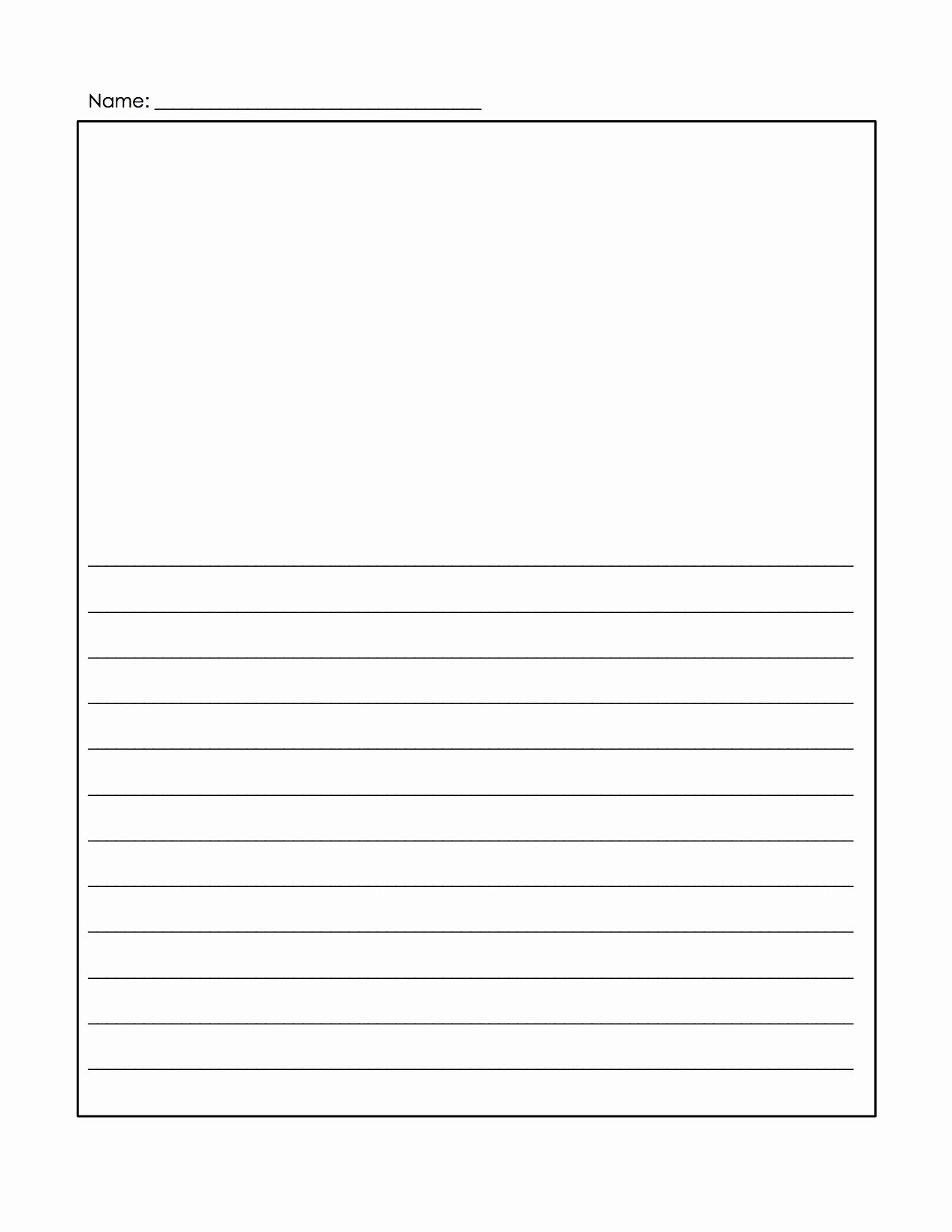 Blank Lined Paper for Kindergarten Unique Blank Lined Paper Printable Free – Ezzy