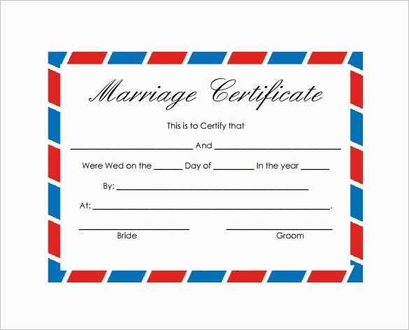 Blank Marriage Certificates Printable Unique 17 Wedding Template Doc Excel Pdf Psd Indesign