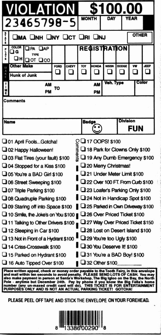 Blank Parking Ticket Template Beautiful 5 Best Of Free Printable Violation Tickets