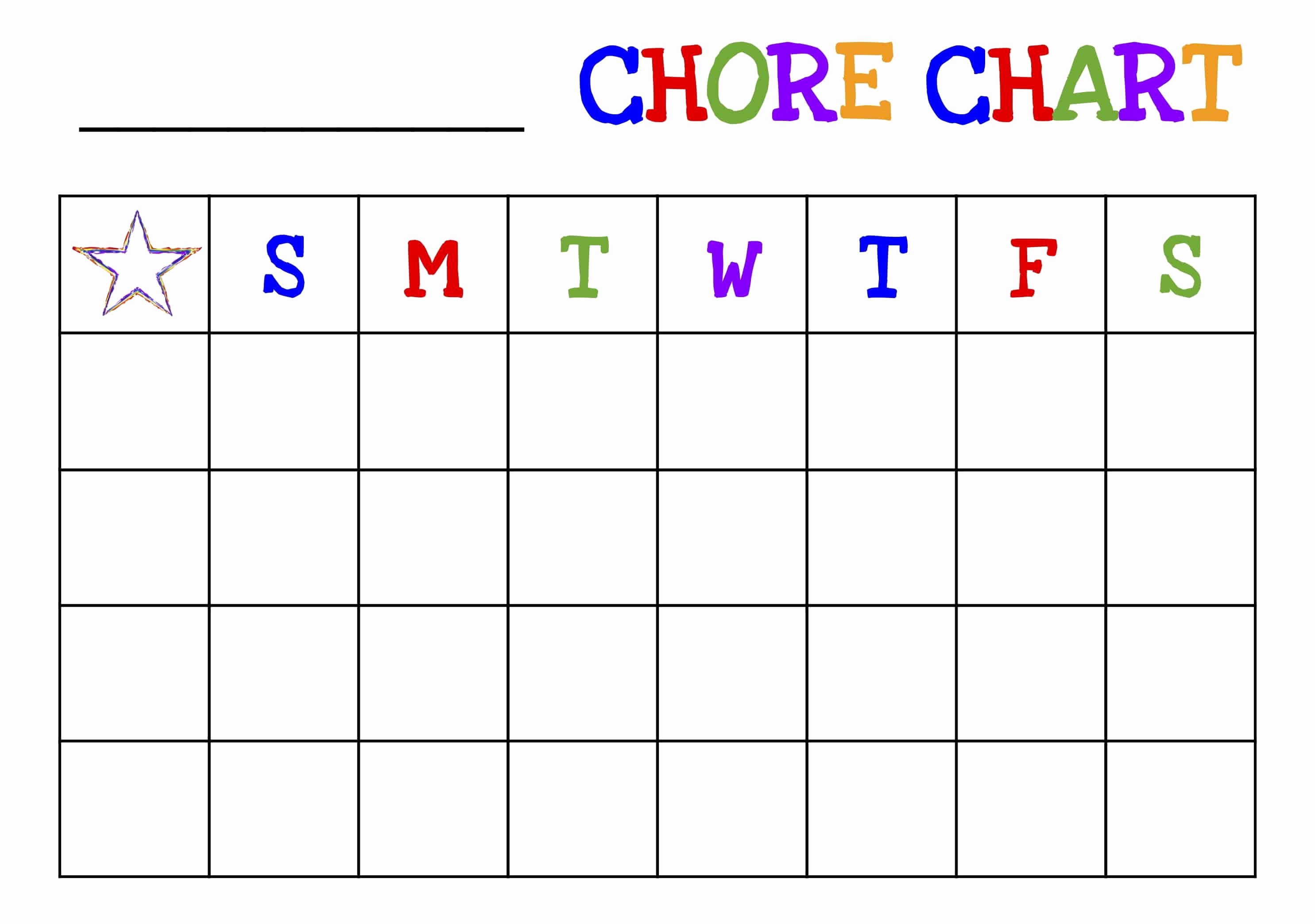 Blank Printable Chore Charts Beautiful Free Printable Chore Chart for Kids