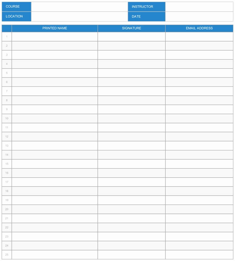 Blank Sign In Sheet Best Of 16 Free Sign In &amp; Sign Up Sheet Templates for Excel &amp; Word