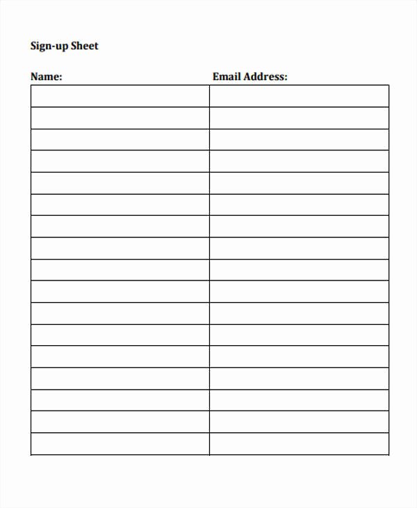 Blank Sign In Sheet New 25 Excellent Sign In Sheet Templates for Your