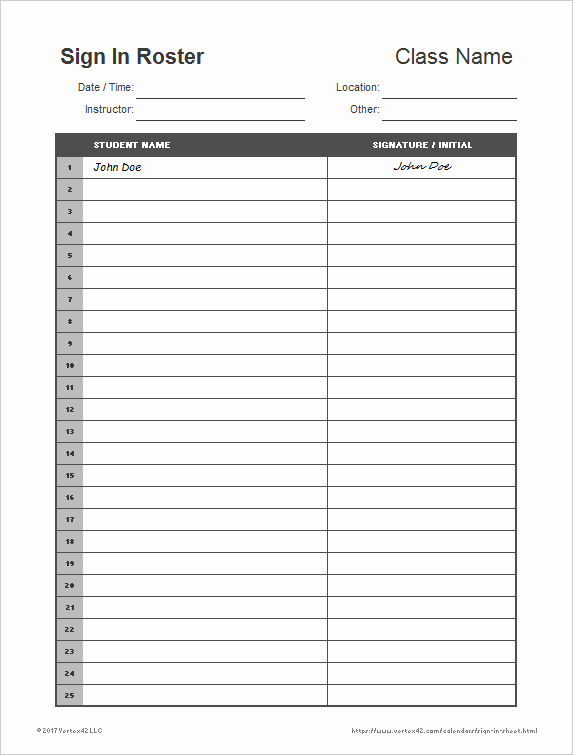 Blank Sign In Sheet Unique Printable Sign In Sheet