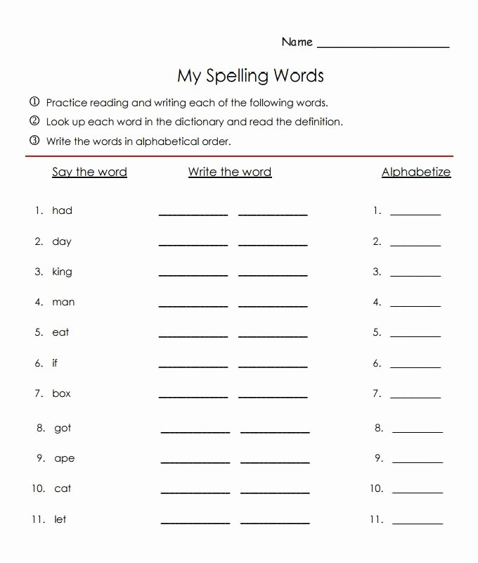 Blank Spelling Practice Worksheets Best Of 10 Sample Spelling Practice Worksheet Templates – Dlword