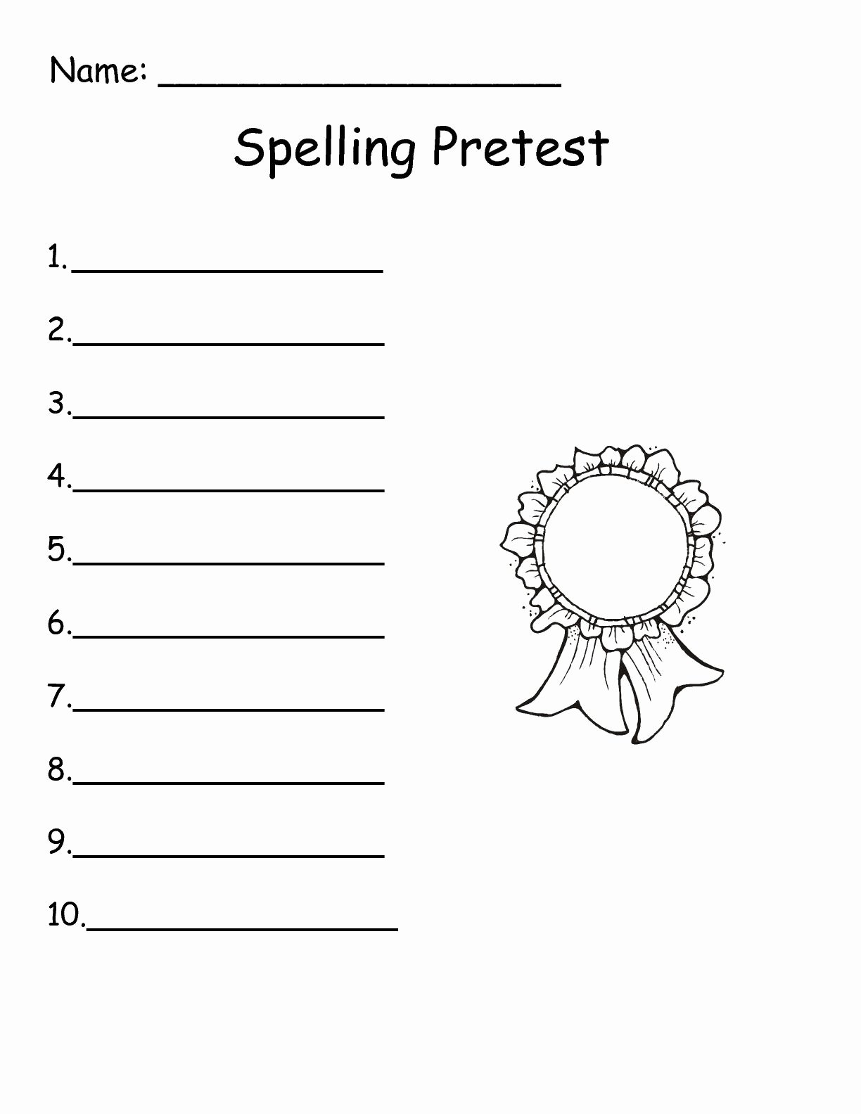 Blank Spelling Practice Worksheets Fresh Wonders 1st Grade Spelling Test Paper