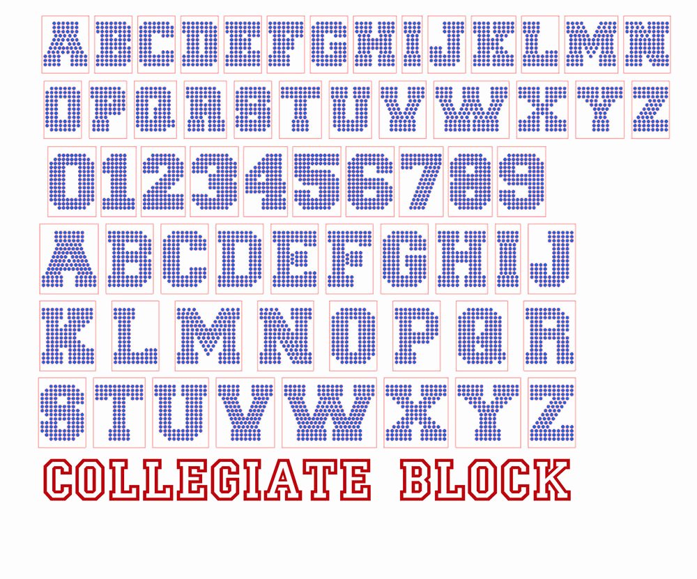 Block Letter Alphabet Template Beautiful Precut Sticky Flock Hotfix Rhinestone Template Alphabet