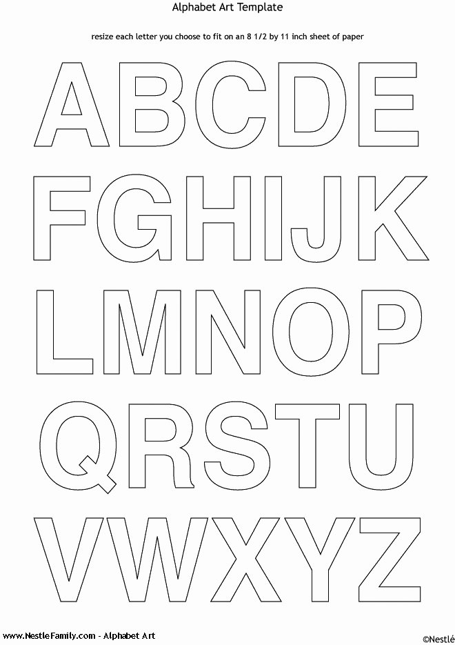 Block Letter Alphabet Template Elegant Alphabet Letter Templates
