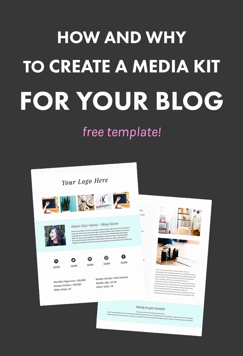 Blogger Media Kit Template Beautiful How and why to Create A Media Kit for Your Blog Free