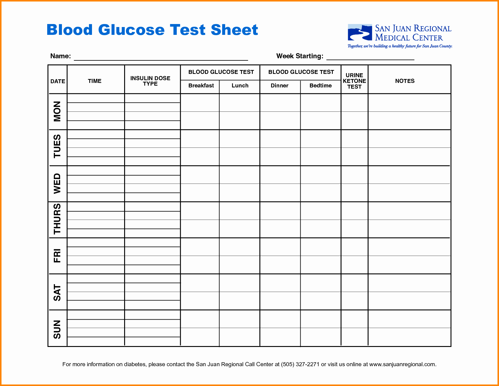 Blood Sugar Monitoring Log Fresh Sugar Blood Glucose Log Sheet