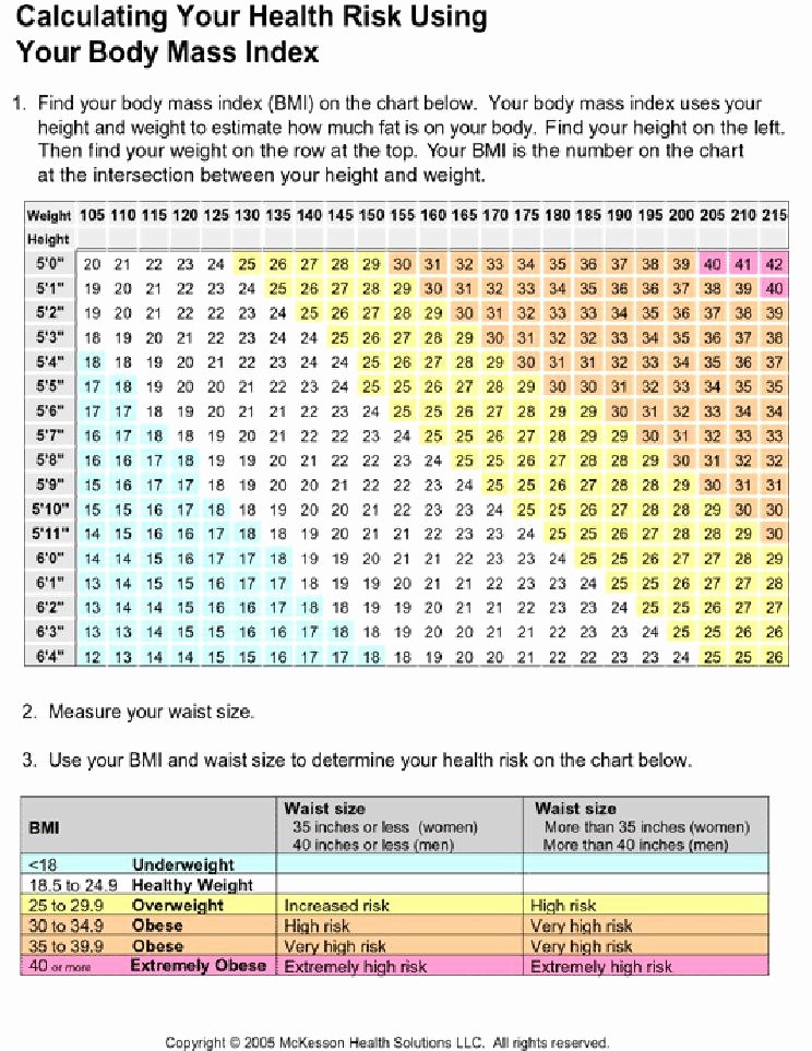 Bmi and Body Fat Chart Beautiful Summit Medical Group