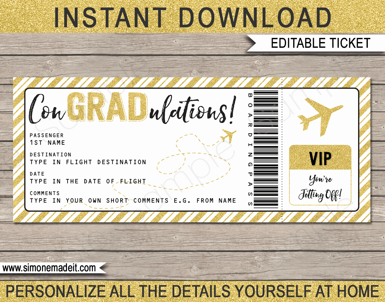 Boarding Pass Template Free Unique Printable Graduation Boarding Pass Gift Ticket