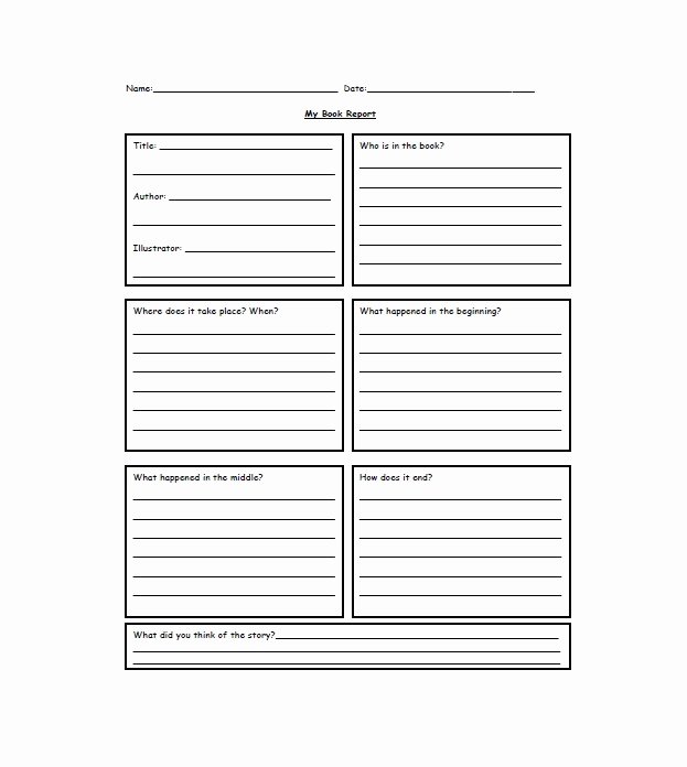Book Review Template Middle School Elegant 30 Book Report Templates &amp; Reading Worksheets