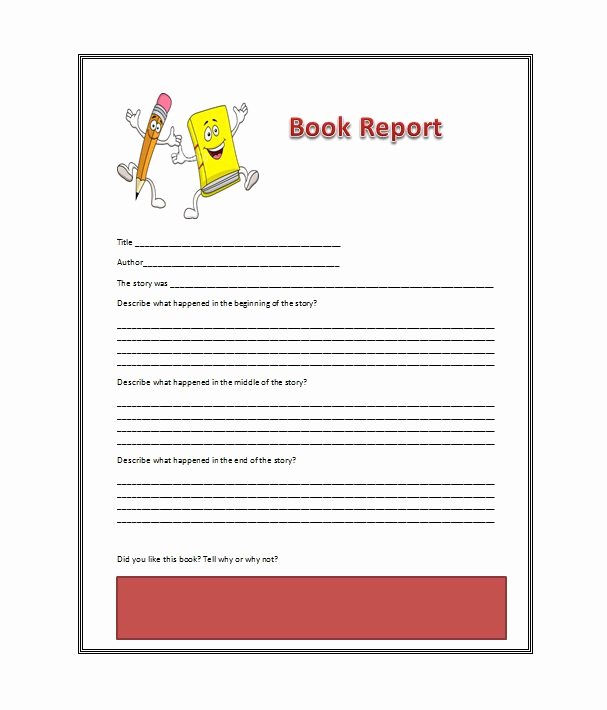 Book Review Template Middle School Unique 30 Book Report Templates &amp; Reading Worksheets