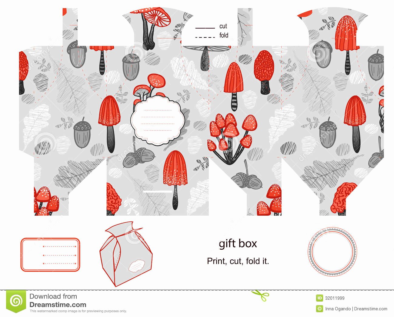 Box Cut Out Patterns Inspirational Gift Box Template Royalty Free Stock Image
