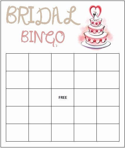 bridal bingo template
