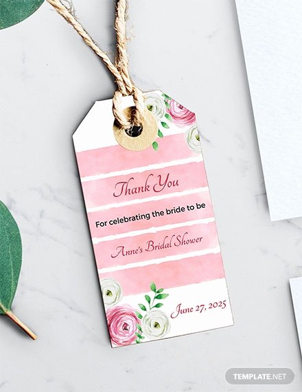 Bridal Shower Thank You Template Fresh Free Round Thank You Tag Template Download 47 Tags In