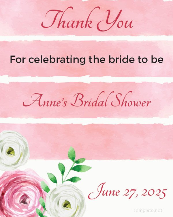 Bridal Shower Thank You Template Luxury 26 Favor Tag Templates – Free Sample Example format