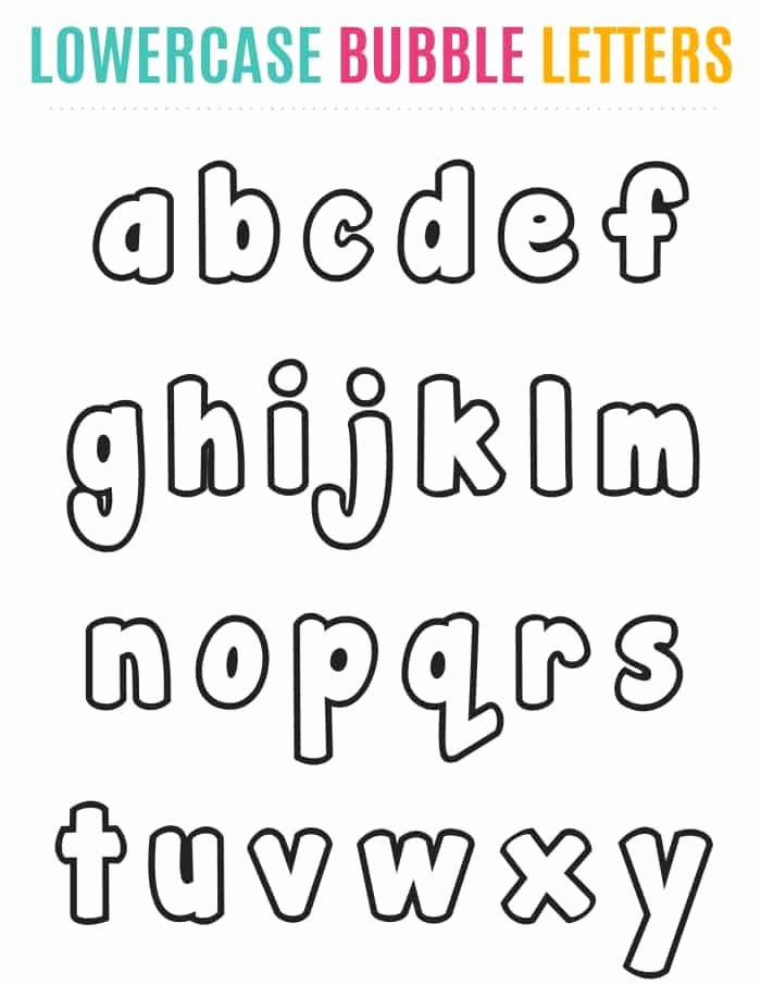 Bubble Letter Font Printable Elegant Free Printable Bubble Letters Lowercase Alphabet