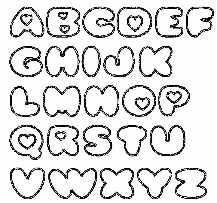 Bubble Letter Font Printable Luxury Letras … Moldes Pinterest