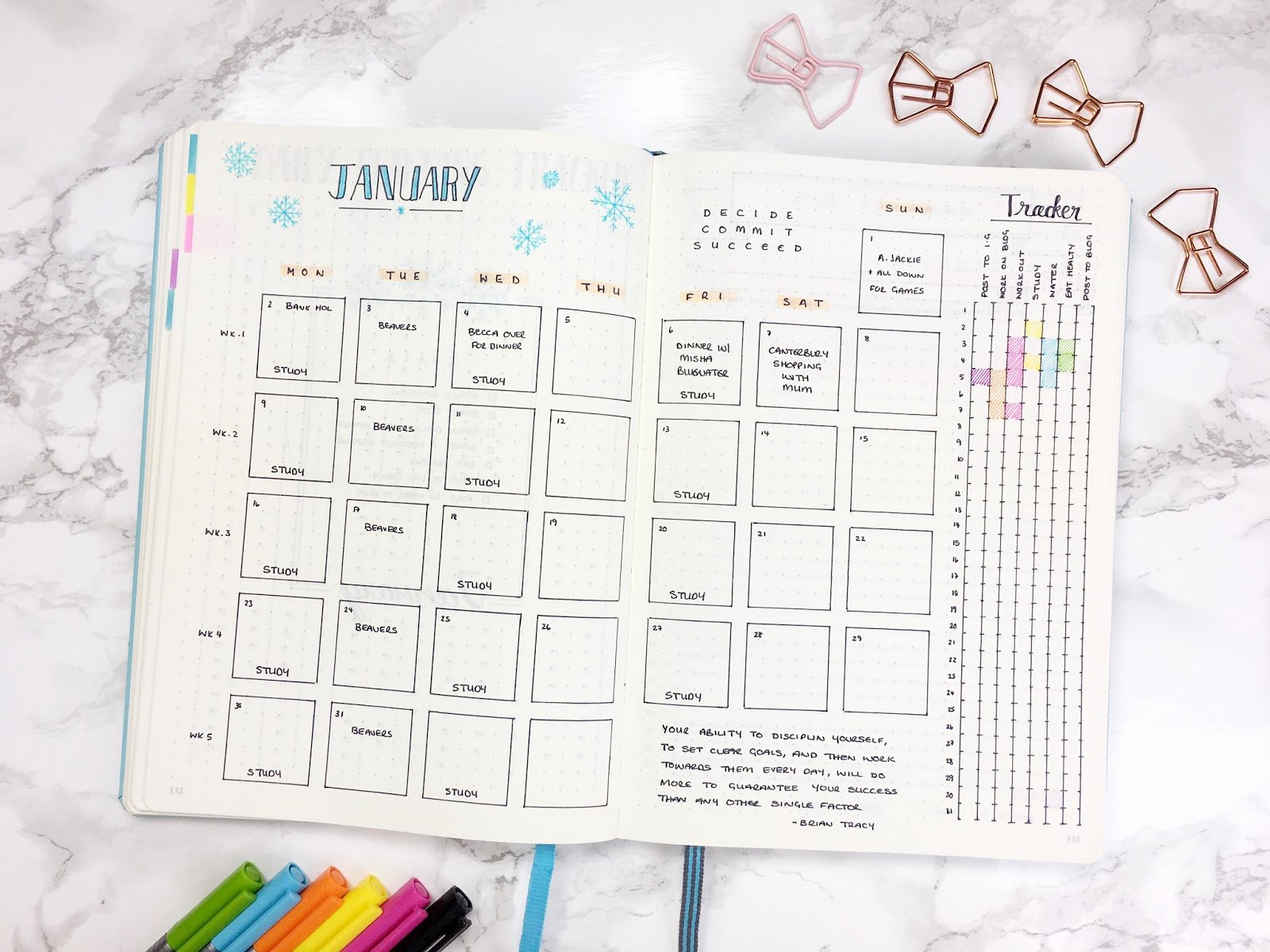 Bullet Journal Layout Templates New January Set Up &amp; Templates Kate Louise