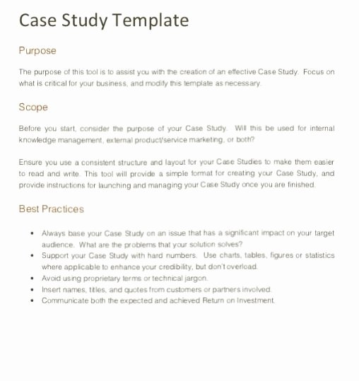 Business Case Study Examples New Case Study format