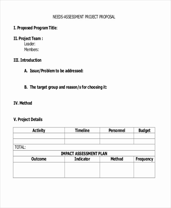 Business Needs assessment Template New 32 Free Needs assessment Templates