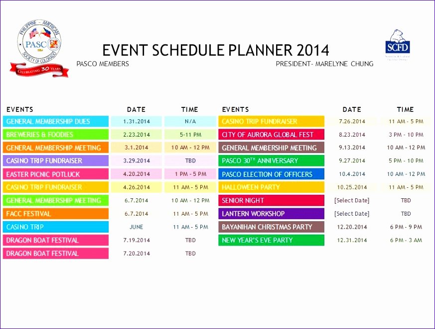 Calendar Of events Template Inspirational 12 Excel Daily Calendar Template Exceltemplates