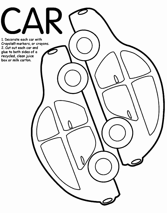 Car Cut Out Template Beautiful Crayola Template they Suggest Coloring Each Car then