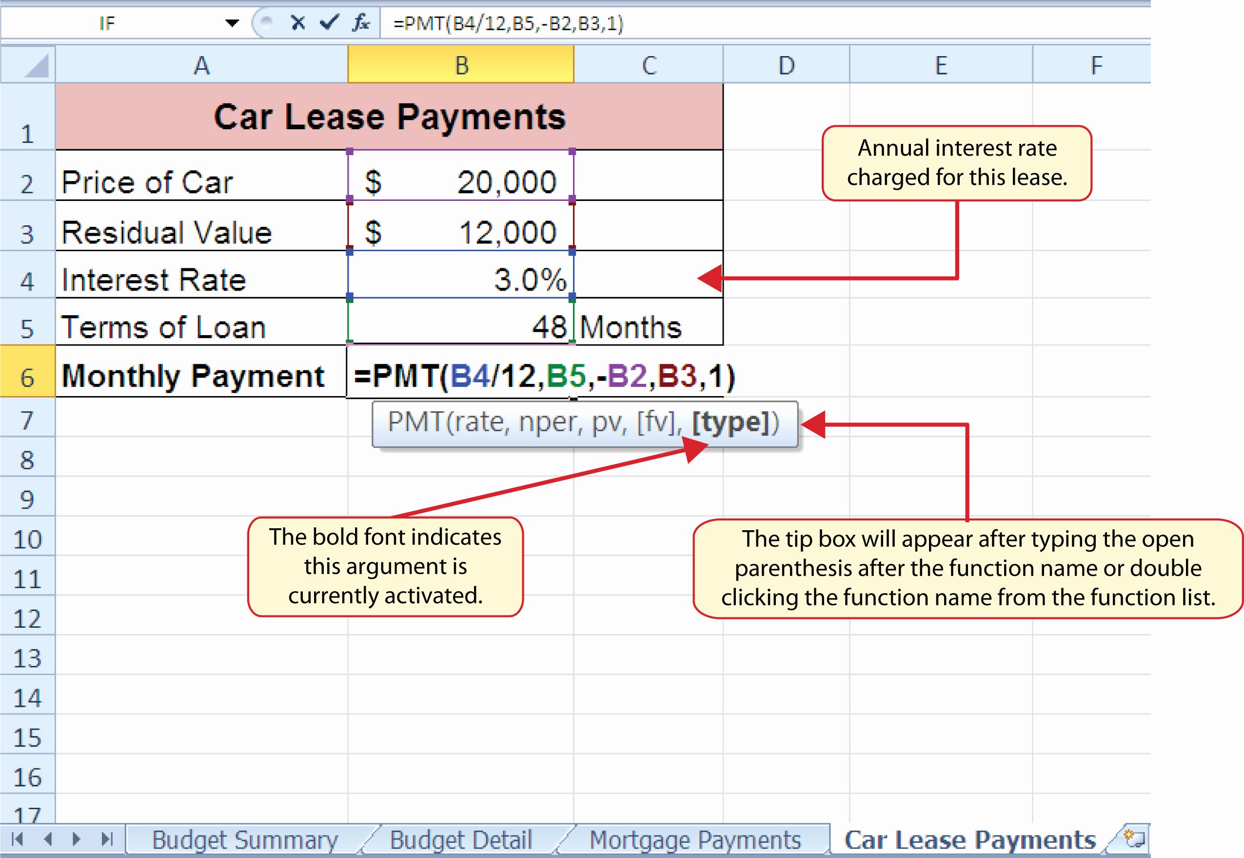 30 Car Loan formula Excel  Example Document Template