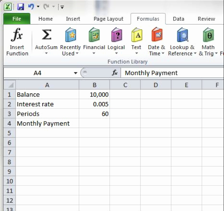 Car Loan formula Excel Unique Using Microsoft Excel to Estimate Your Car Payments