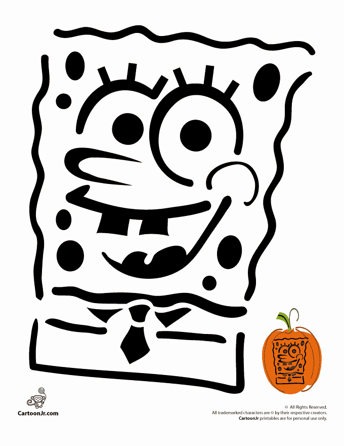 Cartoon Pumpkin Carving Patterns Best Of Spongebob Pumpkin Carving Patterns Spongebob Pumpkin