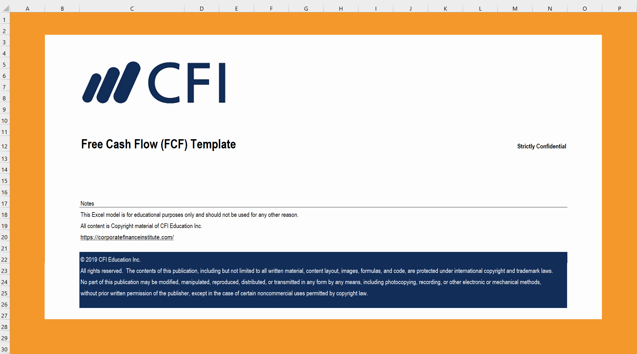 Cash Flow Template Excel Free Fresh Free Cash Flow Fcf Excel Template Marketplace Free