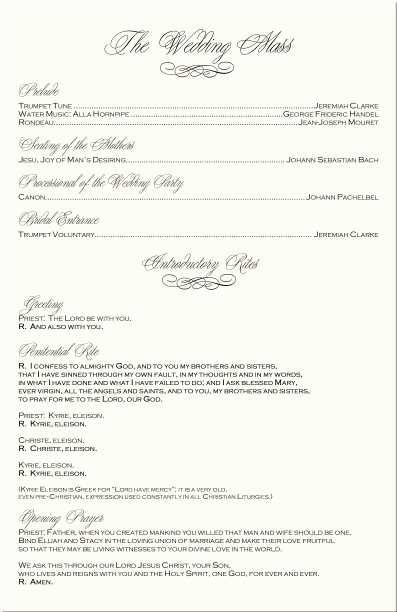 Catholic Wedding Program Templates Free Lovely Starla S Blog It 39s An Absolutely Fabulous Site so if