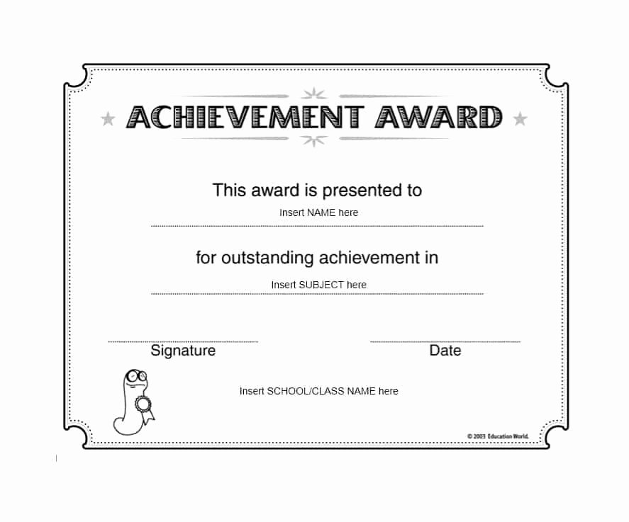 Certificate Of Achievement Unique 40 Great Certificate Of Achievement Templates Free