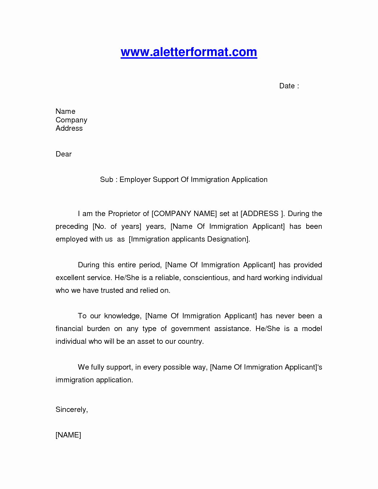 Character Reference Letter for Immigration Fresh Job Letter for Immigration
